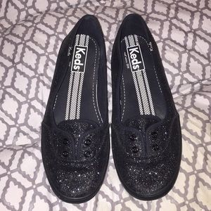 Black sparkle Keds